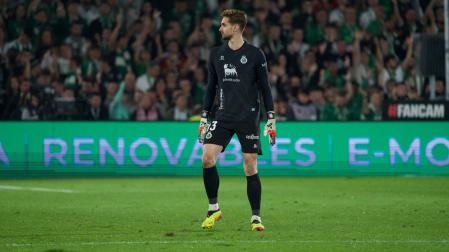 Jokin Ezkieta, héroe del TRacing, en una magen del partido de este sábvado