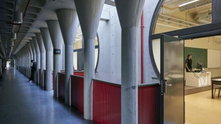 Vista del Aulario del campus de Arrosadia de la UPNA