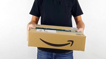 Un repartidor de Amazon