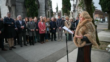 Consuelo Ordóñez, durante el homenaje en memoria de su hermano