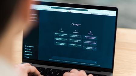 Una persona, utilizando ChatGPT