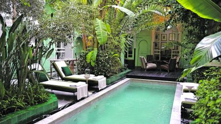 Patio del Riad Kitula, un oasis en el corazón de Marrakech