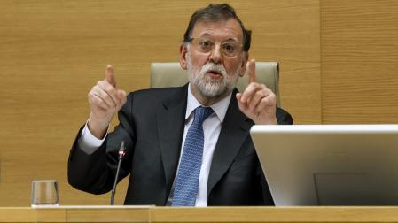 El expresidente del Gobierno Mariano Rajoy comparece en la comisión de investigación del Congreso sobre la llamada operación Cataluña