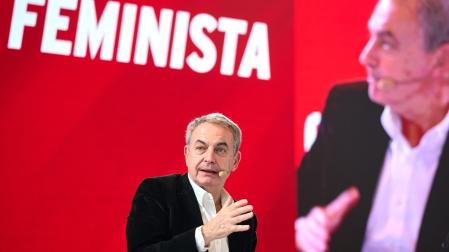 José Luis Rodríguez Zapatero, este viernes, en Pamplona