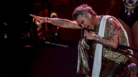 Robbie Williams, en una actuación en el festival Mad Cool 2023