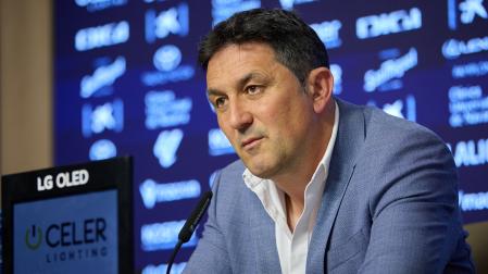 Braulio Vázquez, en su comparecencia de este jueves en la sala de prensa del estadio de El Sadar
