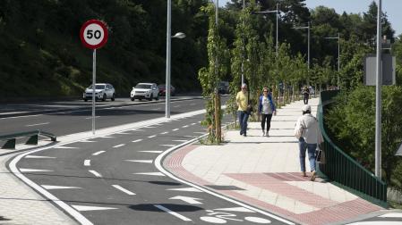 Inauguración del carril bici de Beloso./