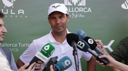 Rafa Nadal atiende a los medios durante 'The Battle of Stars' 2025