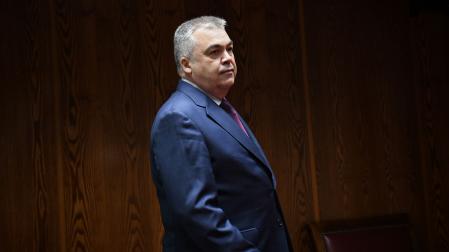 Santos Cerdán el día que compareció ante la Comisión de Investigación por el 'caso Koldo' en el Senado