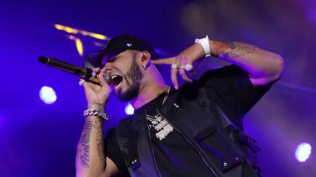 El cantante puertorriqueño Anuel AA, en un concierto anterior