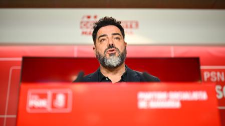 Ramón Alzórriz, durante su comparecencia de este miércoles en la sede del PSN