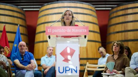 Cristina Ibarrola interviene durante el consejo político de UPN