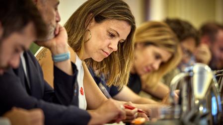 La socialista Marina Curiel, durante el pleno de este jueves