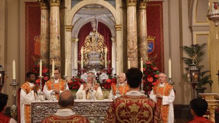 Un momento de la Octava en la capilla de San Fermín