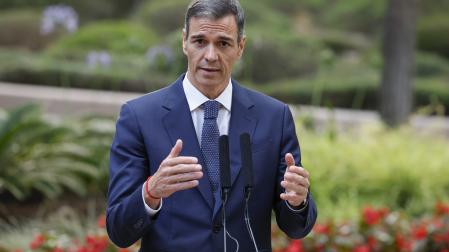 Pedro Sánchez, tras su encuentro con Felipe VI en Marivent
