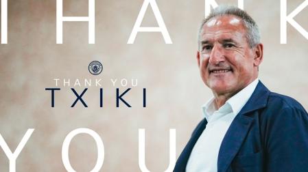 Imagen publicada en redes por el Manchester City dando las gracias a 'Txiki' Begiristain