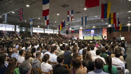 Fotos de la Jornada de Bienvenida de la Universidad de Navarra para alumnos de primer curso y sus familias, este jueves 28 de agosto de 2025.