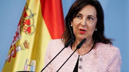 Margarita Robles, en su comparecencia este jueves en Alemania