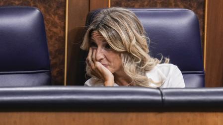La ministra Yolanda Díaz, durante el pleno del pasado miércoles 10 de septiembre en el Congreso