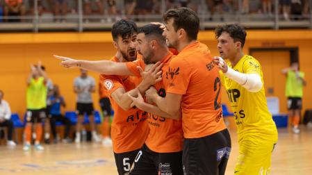 Celebración de un gol del ATP Ribera