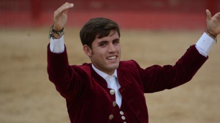 Guillermo Hermoso de Mendoza, en la corrida del 12 de septiembre en Sangüesa.