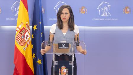Belarra critica en rueda de prensa al Gobierno de España por retirar la fragata rumbo a Gaza