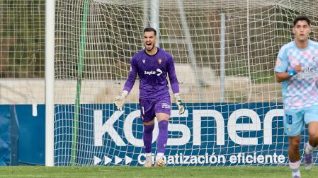 Dimitrios Stamatakis, en un partido reciente con el Promesas en Tajonar