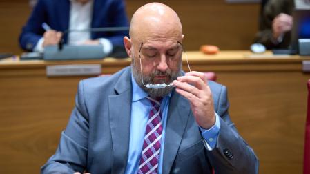El consejero de Economía y Hacienda del Gobierno de Navarra, José Luis Arasti