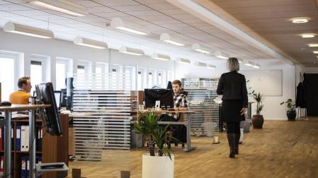 Trabajadores en una oficina