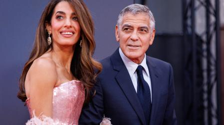 George Clooney y su esposa, la abogada Amal Clooney, en el Festival de Cine de Londres