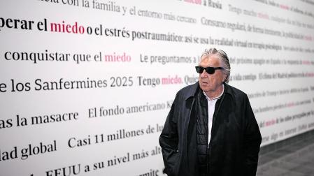 Antoni Muntadas, este miércoles, en el Museo Universidad de Navarra