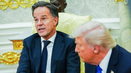 El secretario general de la OTAN, Mark Rutte junto a Donald Trump