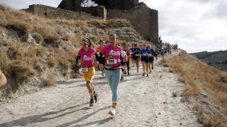 Participantes en el campeonato navarro de trail en Caparroso disputado este domingo, 26 de octubre /