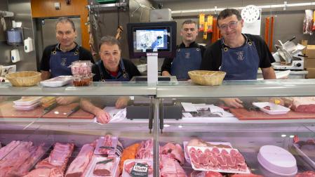 De izquierda a derecha: Javier Salcedo Gil, Javier Ruiz Navascués, y los hermanos Alberto y Ricardo Pérez Gil