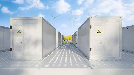 Recreación de una planta de almacenamiento de energía de la firma navarra Ríos Renovables.