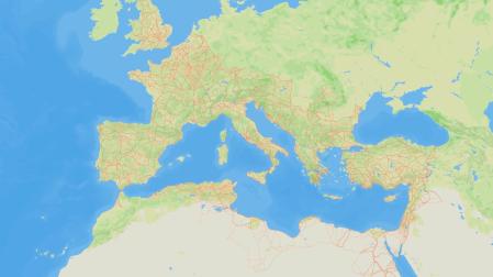 Imágen del mapa las de carreteras del Imperio Romano que revela que se éste extendía más allá de lo que se pensaba
