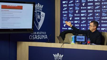 Presentación del nuevo sistema de voto telemático para la Asamblea de Osasuna