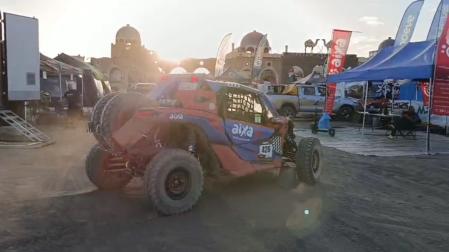 El buggy de Marino Zulet, en la meta tras la segunda etapa