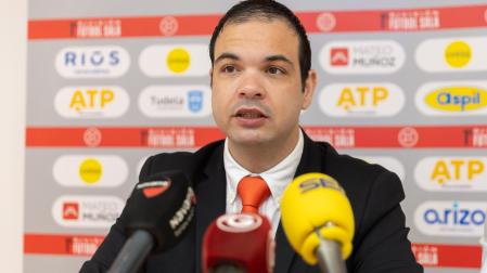 El presidente del ATP Ribera, Ramón Lázaro, en una rueda de prensa anterior