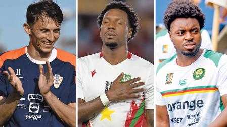 Ante Budimir, Sheraldo Becker y Enzo Boyomo con sus respectivas selecciones