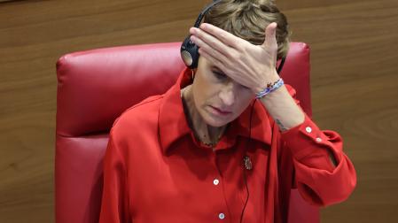 La presidenta Chivite, durante el debate sobre el estado de la Comunidad