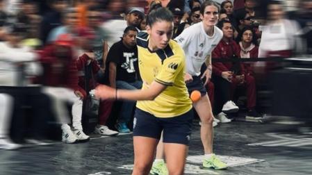 Laia Salsamendi, en un partido anterior del Mundial.