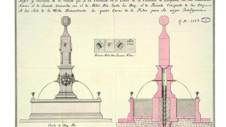 Diseño para fuente en la plaza de la ciudadela por Carlos Blondeaux, 1725