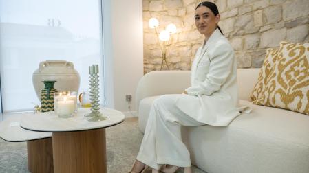 Daniela Bona Navascués, en su centro de estética de Ribaforada