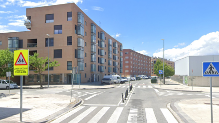 Vista de la calle Santos Ochandategui, en Buztintxuri