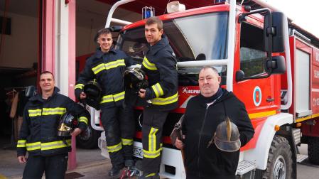 Desde la izda.: Andrés Aquerreta Apesteguía, Adei Osés Lorca, Jorge Celay Iriarte y José Antonio Eguaras Ayanz