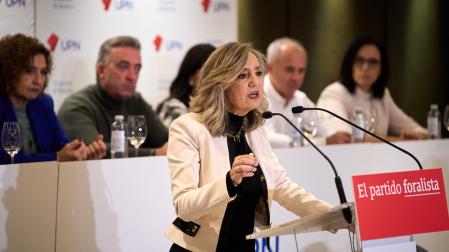 La presidenta de UPN, Cristina Ibarrola, abrió con su discurso el Consejo Político de UPN, que se reunió ayer en el Hotel Castillo de Gorraiz