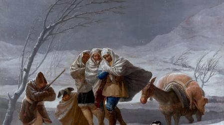Goya pintó 'El invierno' o 'La nevada' en 1789. Por primera vez, se reflejaba en un cuadro la rudeza del frío y la nieve.