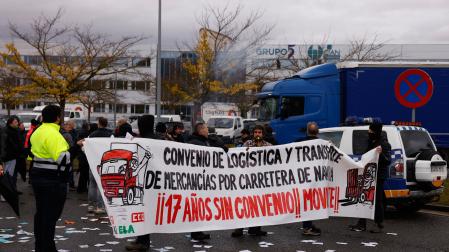 Concentración y manifestación de transportistas