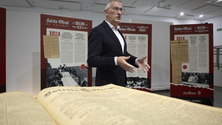 Félix Taberna, durante la presentación de la muestra del BON